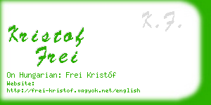 kristof frei business card