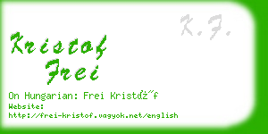 kristof frei business card